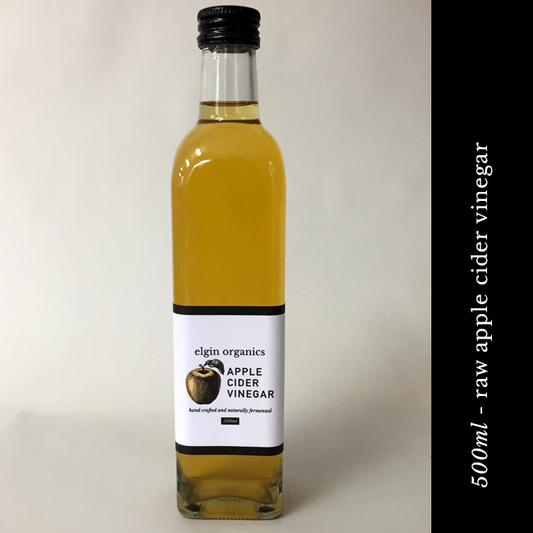 Elgin Organics Apple Cider Vinegar - 500ml glass bottle